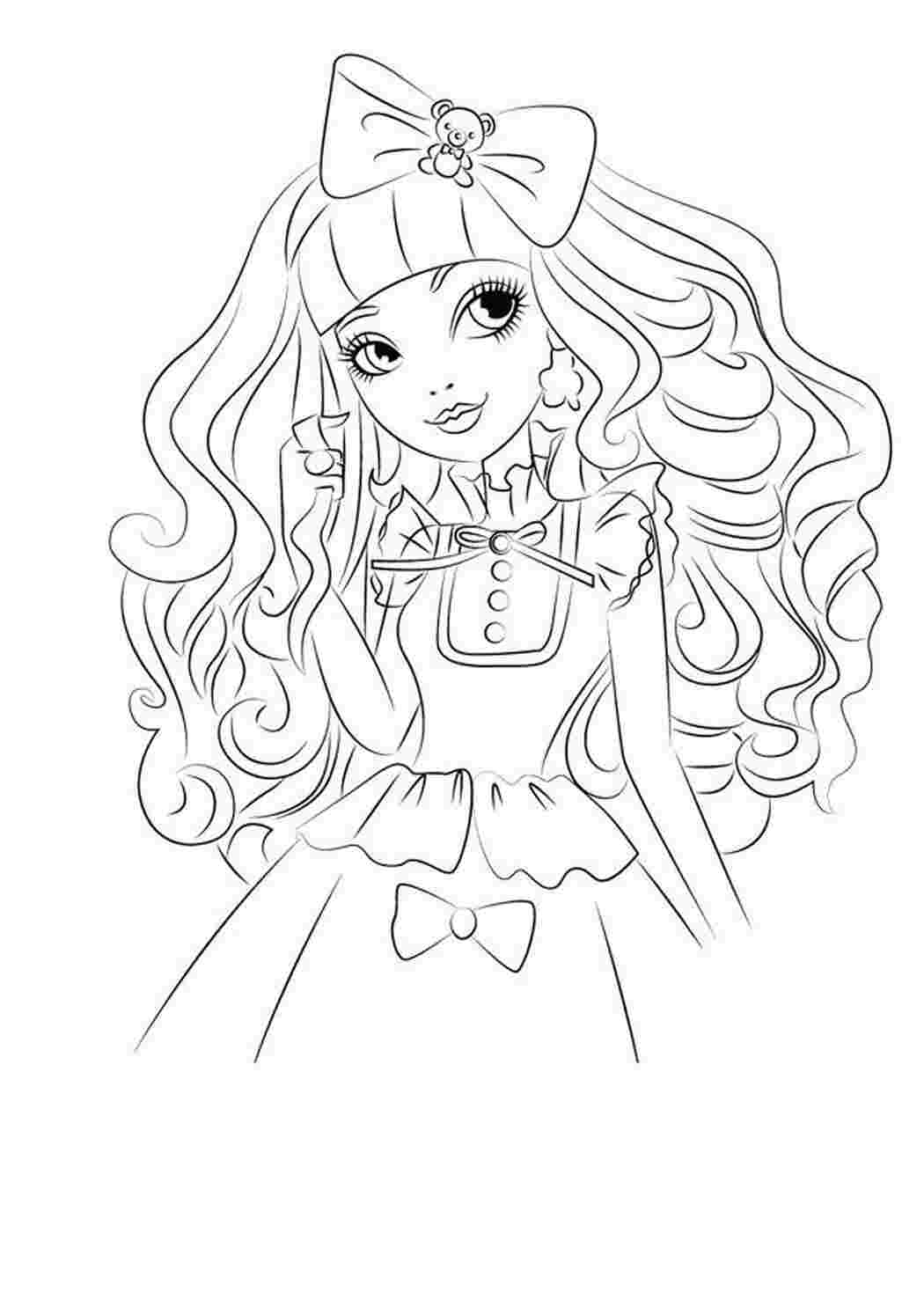 Раскраска Дівчинка з золотим волоссям