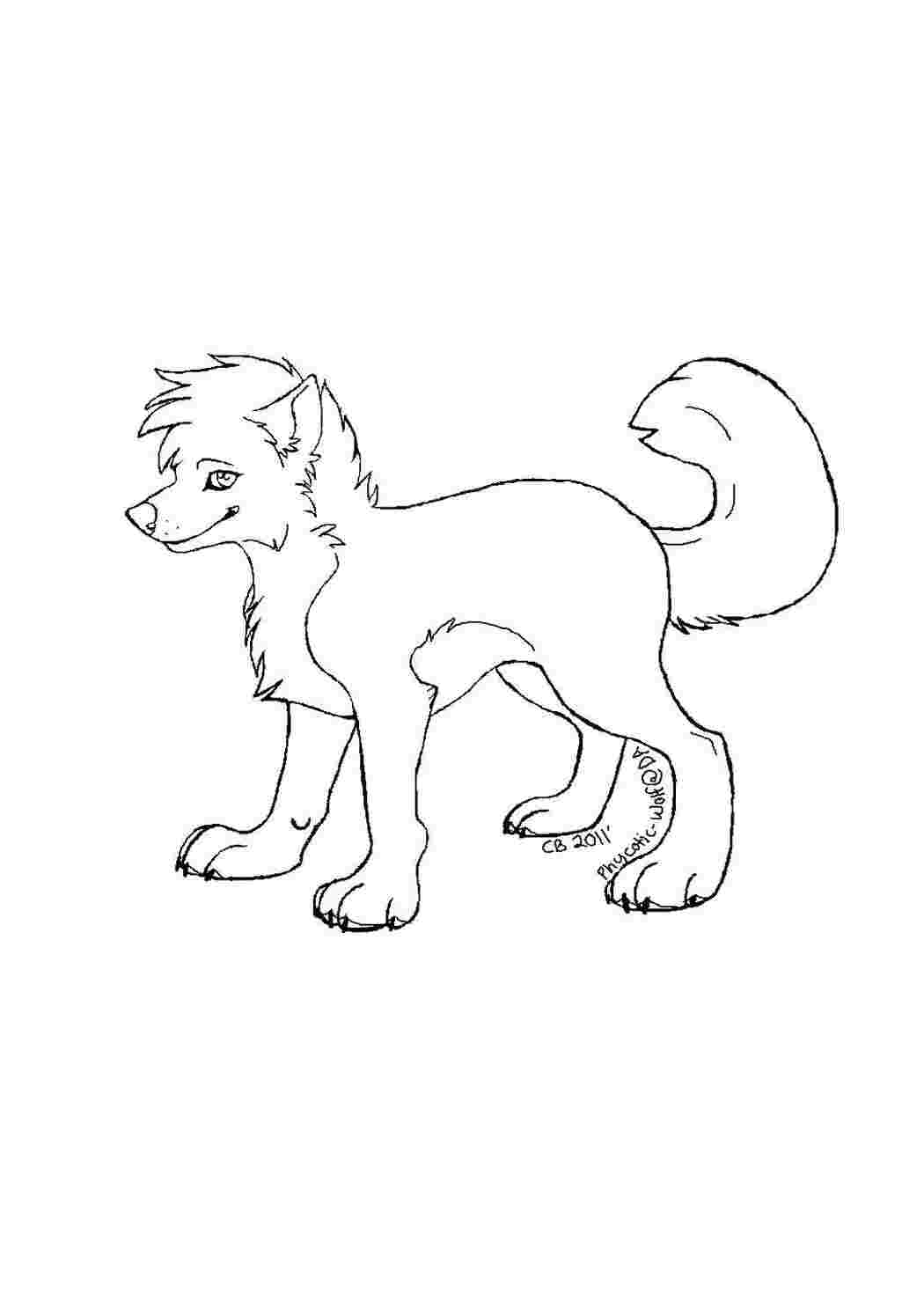 Раскраска Песик