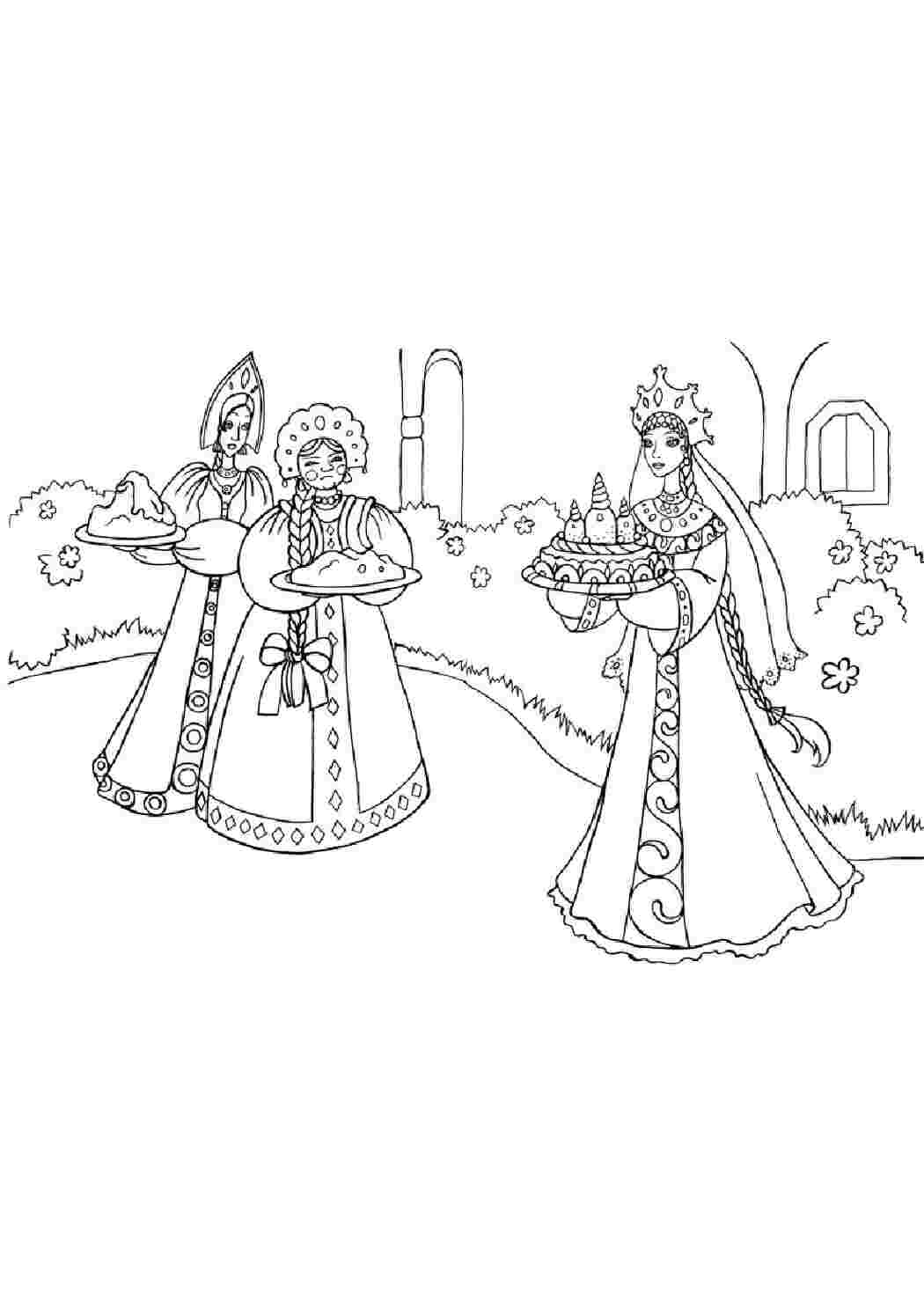 Раскраска Розфарбуй царівна жаба