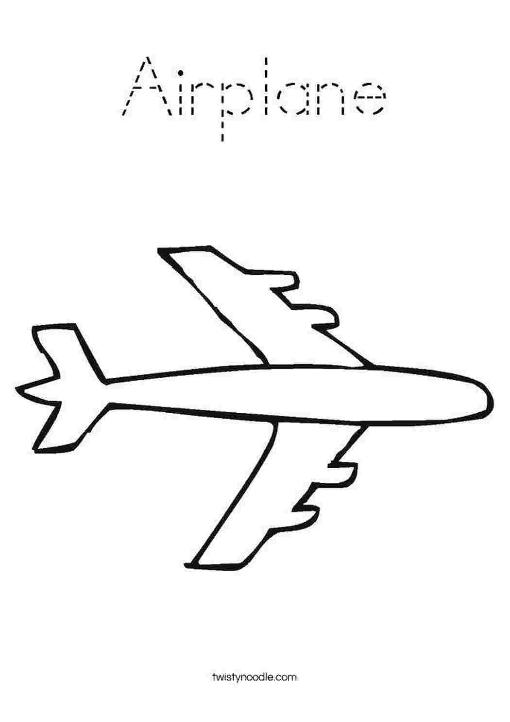 Раскраска Шаблон літака