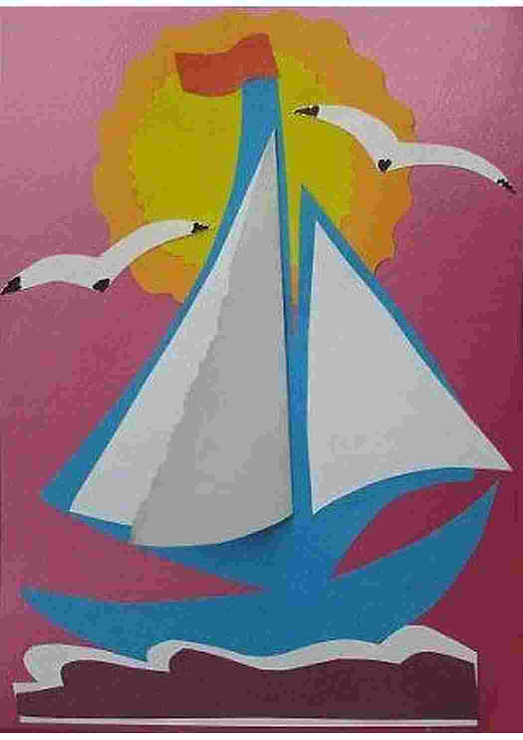 Раскраска Об ємна аплікація з кольорового паперу