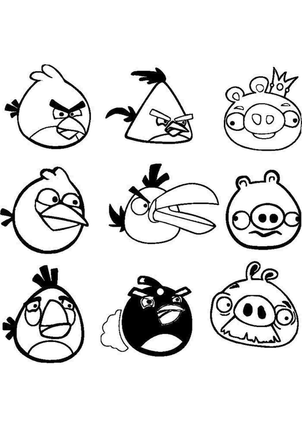 Раскраска Круті розмальовки Angry Birds Розмальовки злі пташки Розмальовки за мультфільмом та іграми про Angry Birds