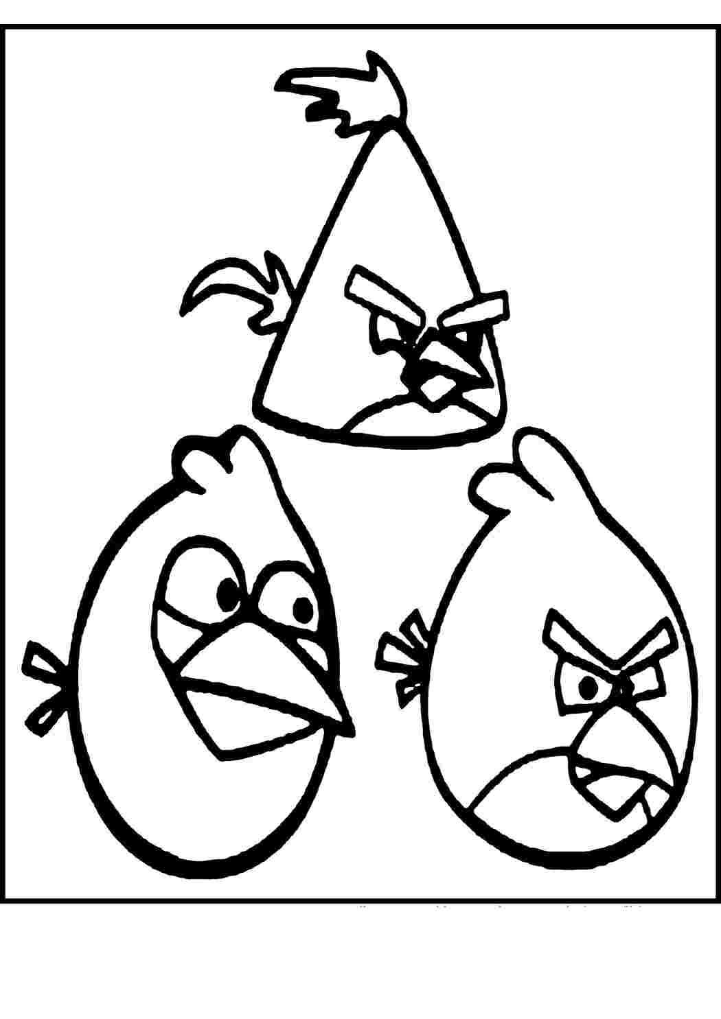 Раскраска Пташки з Angry Birds