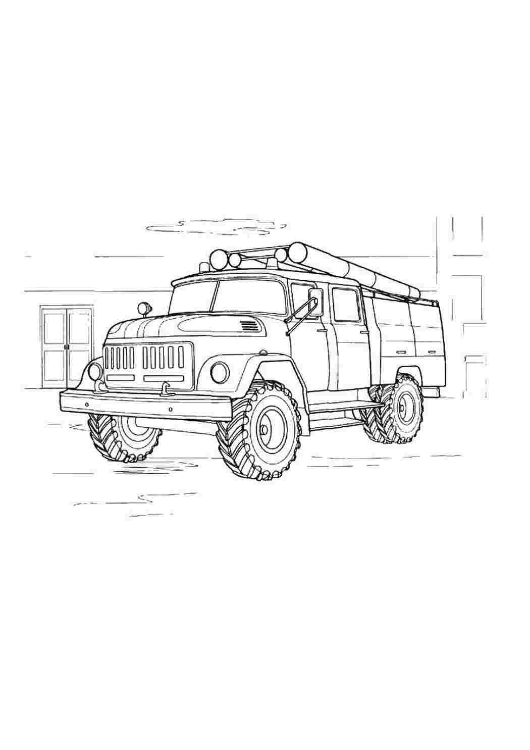 Раскраска Пожежна машина