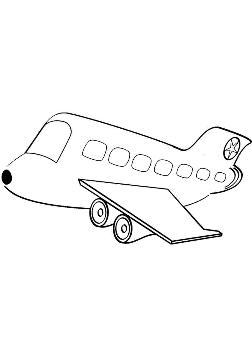 Раскраска Гарні розмальовки Простий літачок