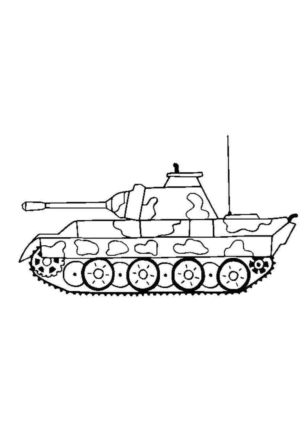 Раскраска Гусениці танка