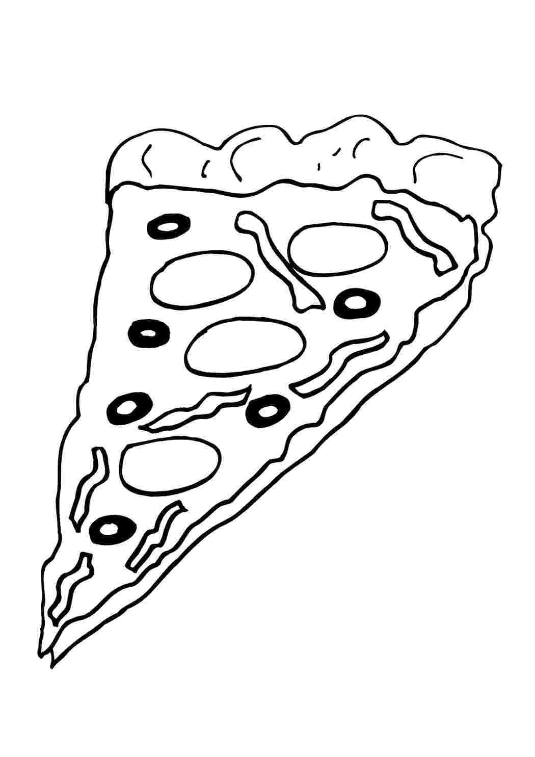 Раскраска Розфарбування їжі хліб торти піца