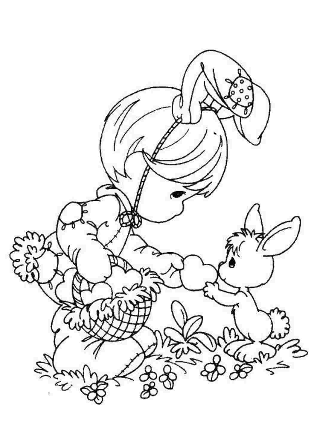 Раскраска Костюм пасхального зайчика