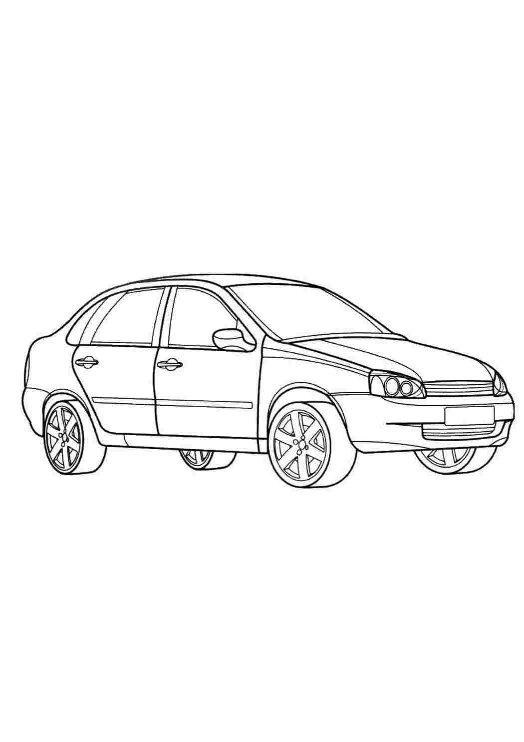 Раскраска Легковий автомобіль