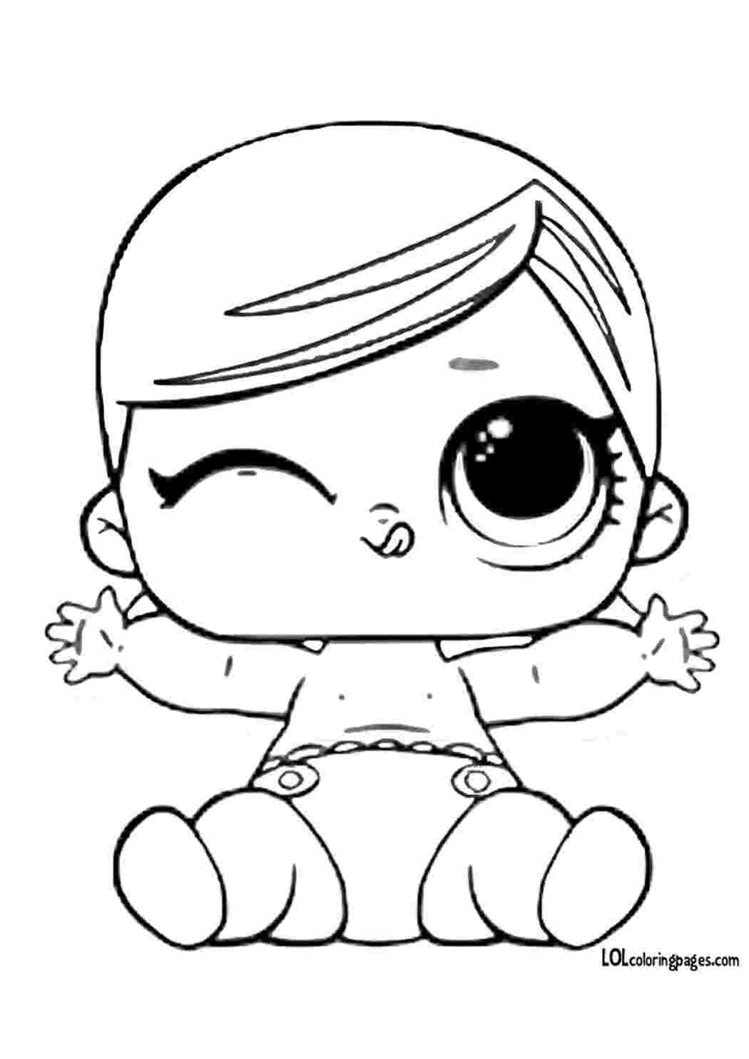 Раскраска Якісна розмальовка для дівчинки з лялькою LOL Lil Super B B