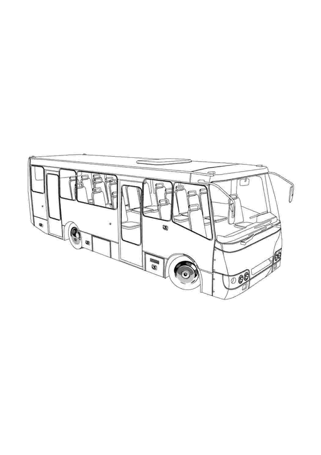 Раскраска Розфарбування автобуса