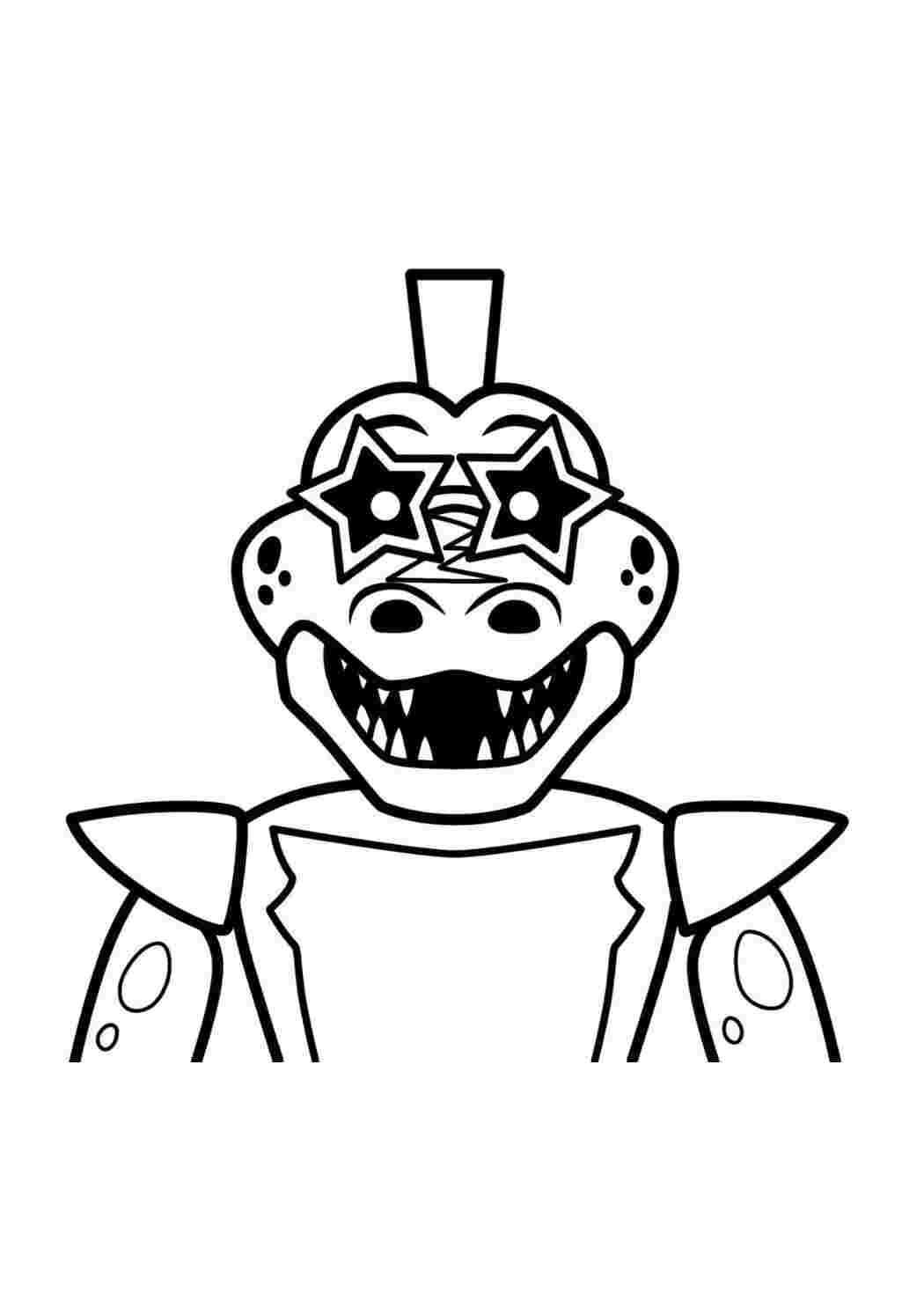 Раскраска Гарні розмальовки Розфарбуй Монті Монті FNAF 9