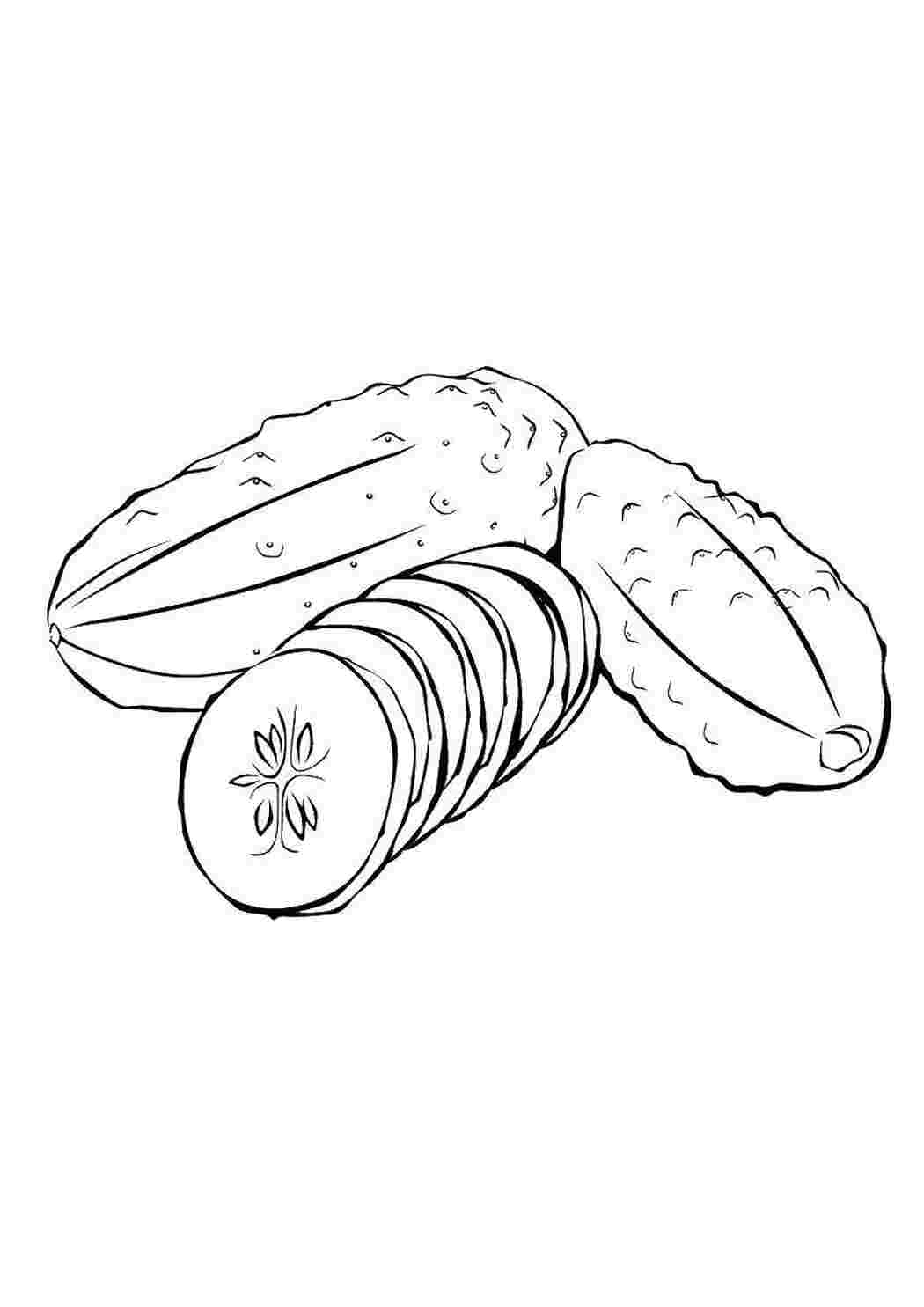 Раскраска Огірок