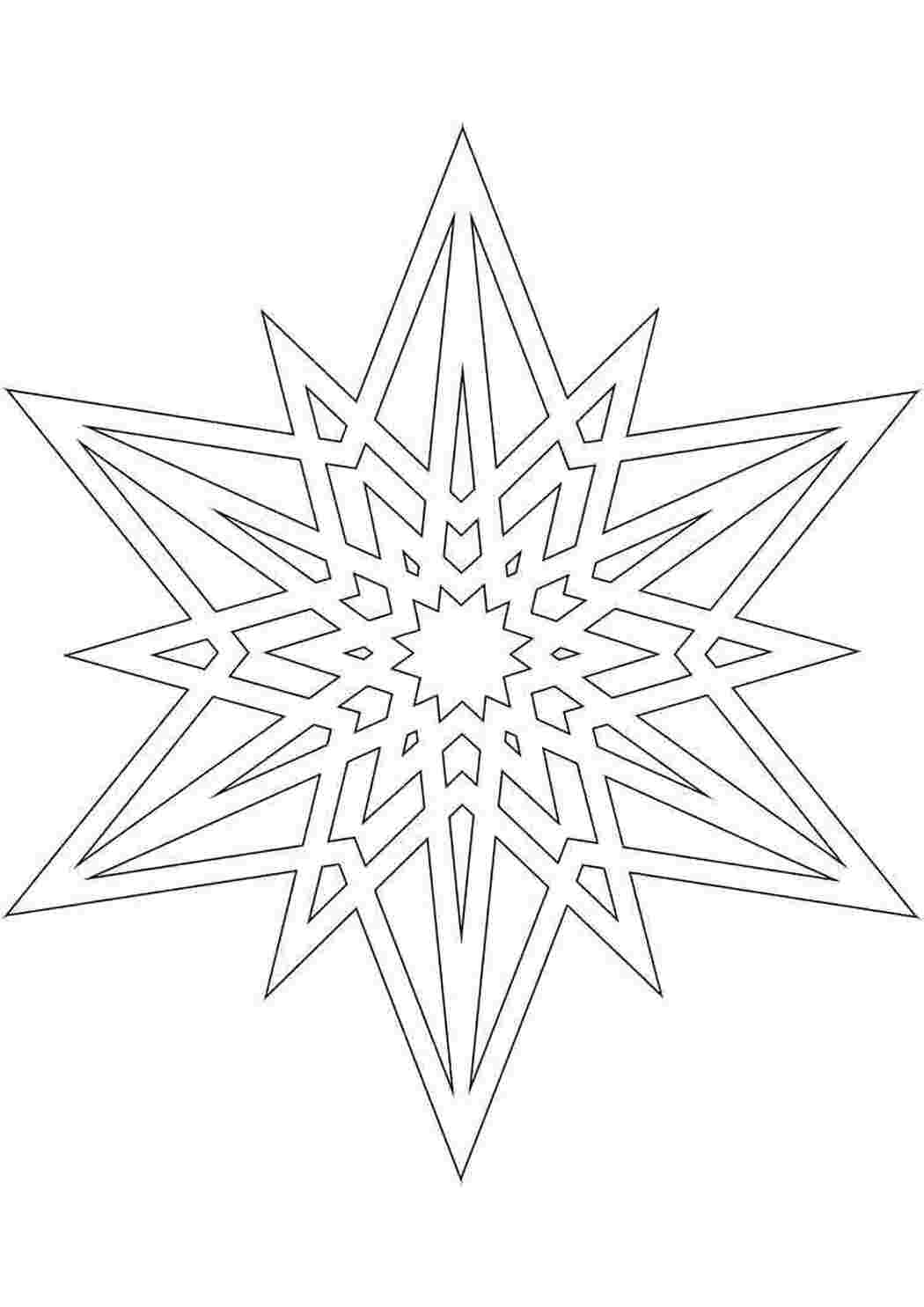 Раскраска Гострокутна сніжинка