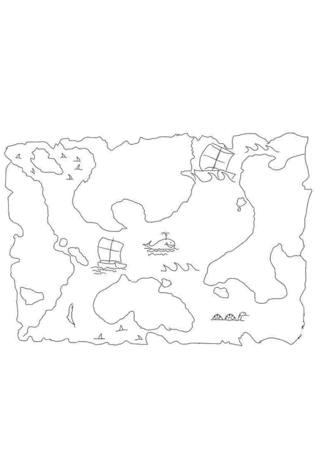 Раскраска Карта
