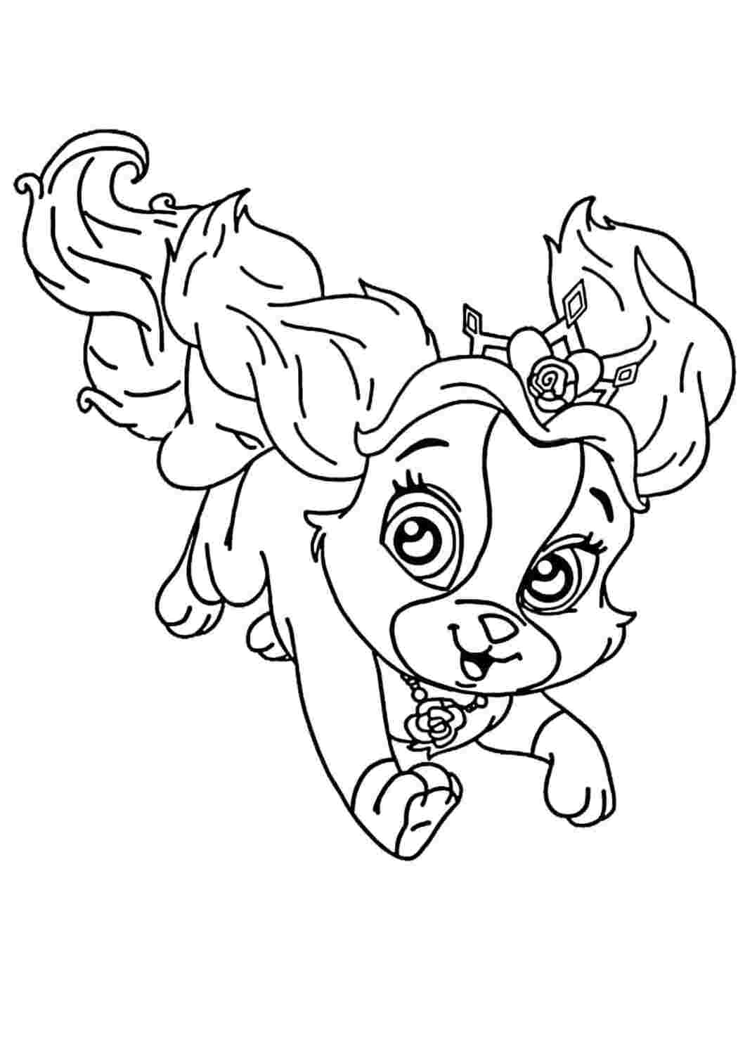 Раскраска Чудові розмальовки казковий звірятка біжить гратися з іншими тваринами