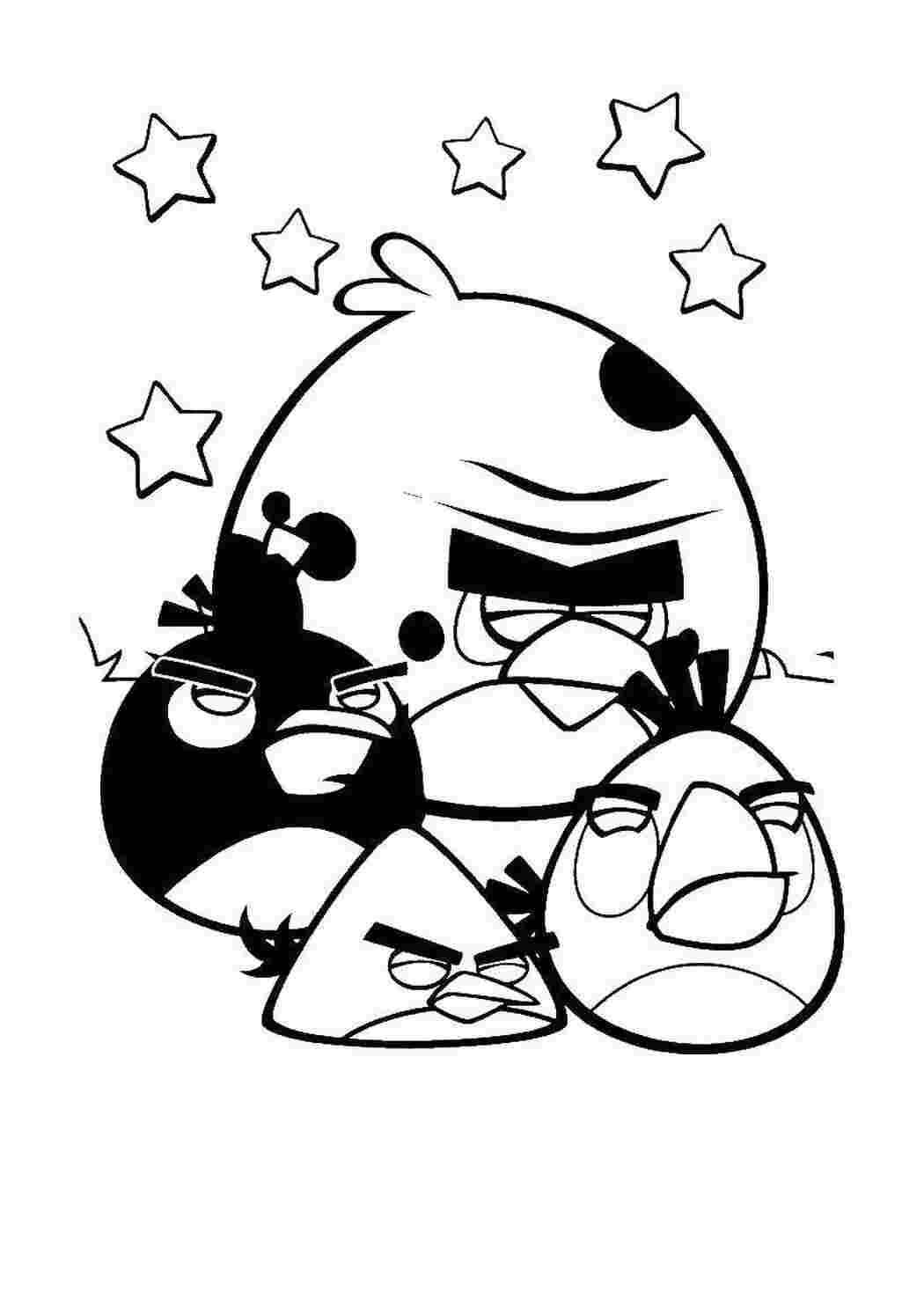 Раскраска Пташки з Angry Birds