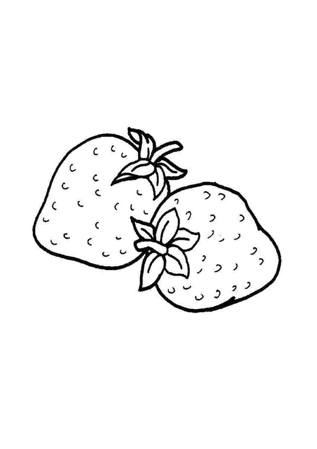 Раскраска Дві клубніки