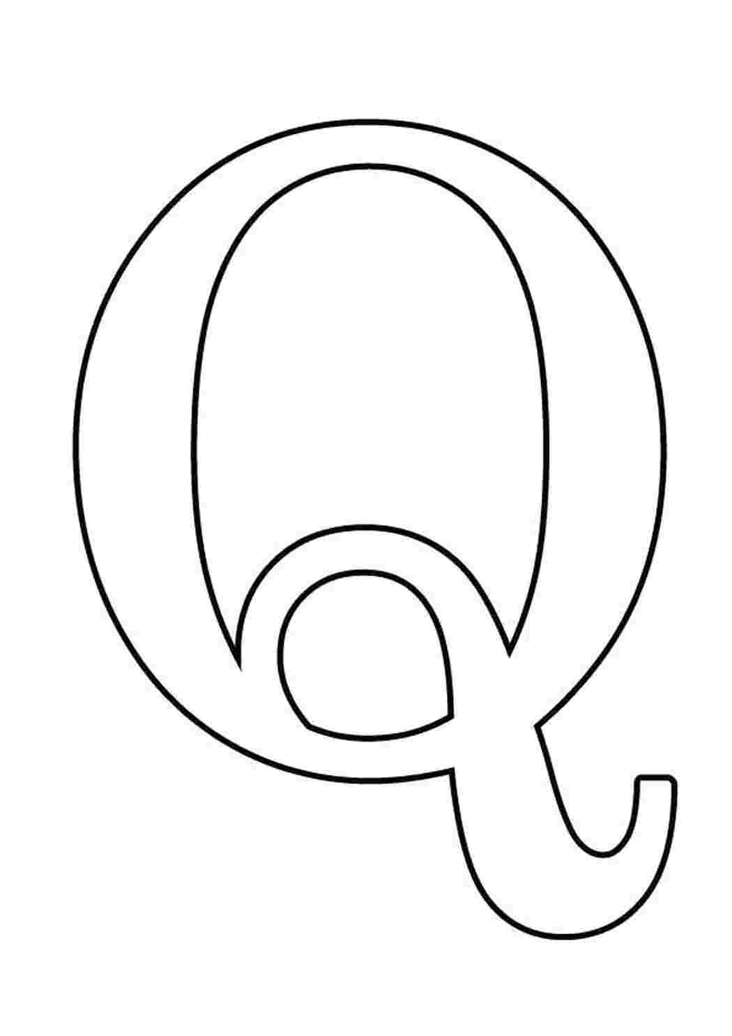 Раскраска Великі літери англійського алфавіту Q