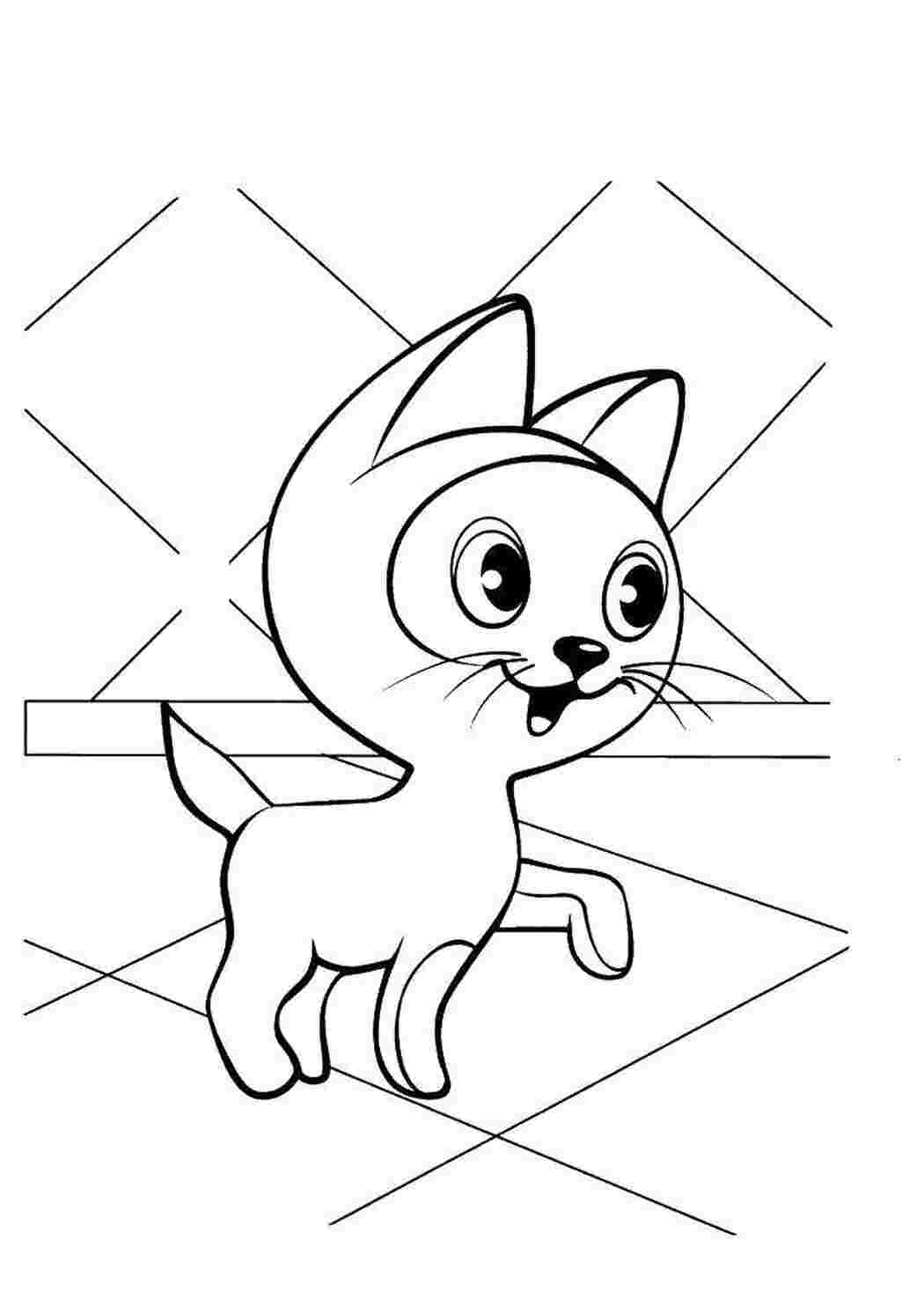 Раскраска Кошеня гавкало