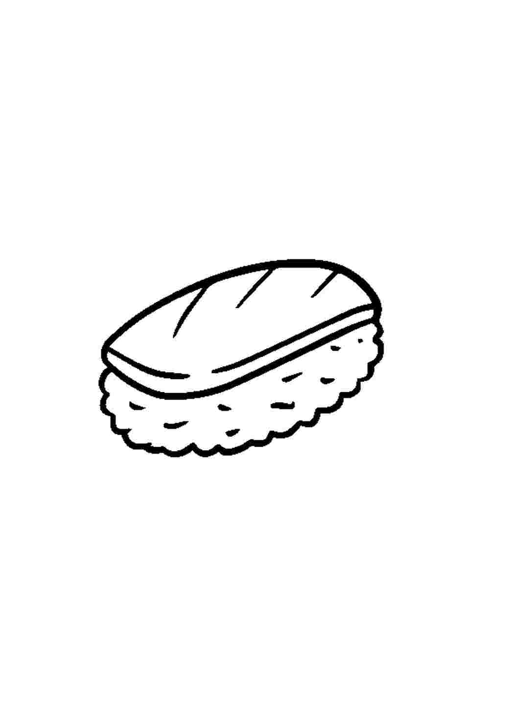 Раскраска суші ролли
