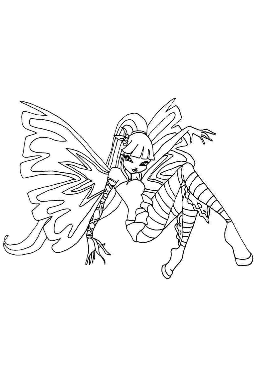 Раскраска Муза з мультфільму Winx