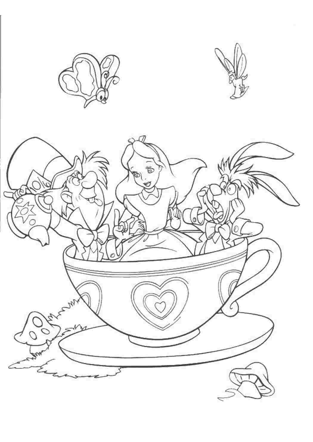 Раскраска Аліса в кружці