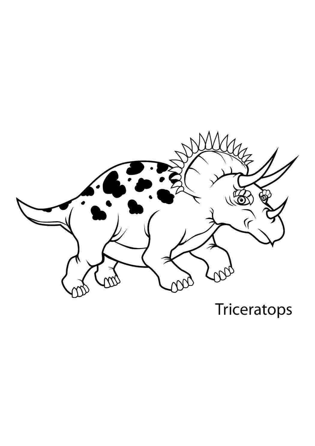 Раскраска Дитинча трицератопса