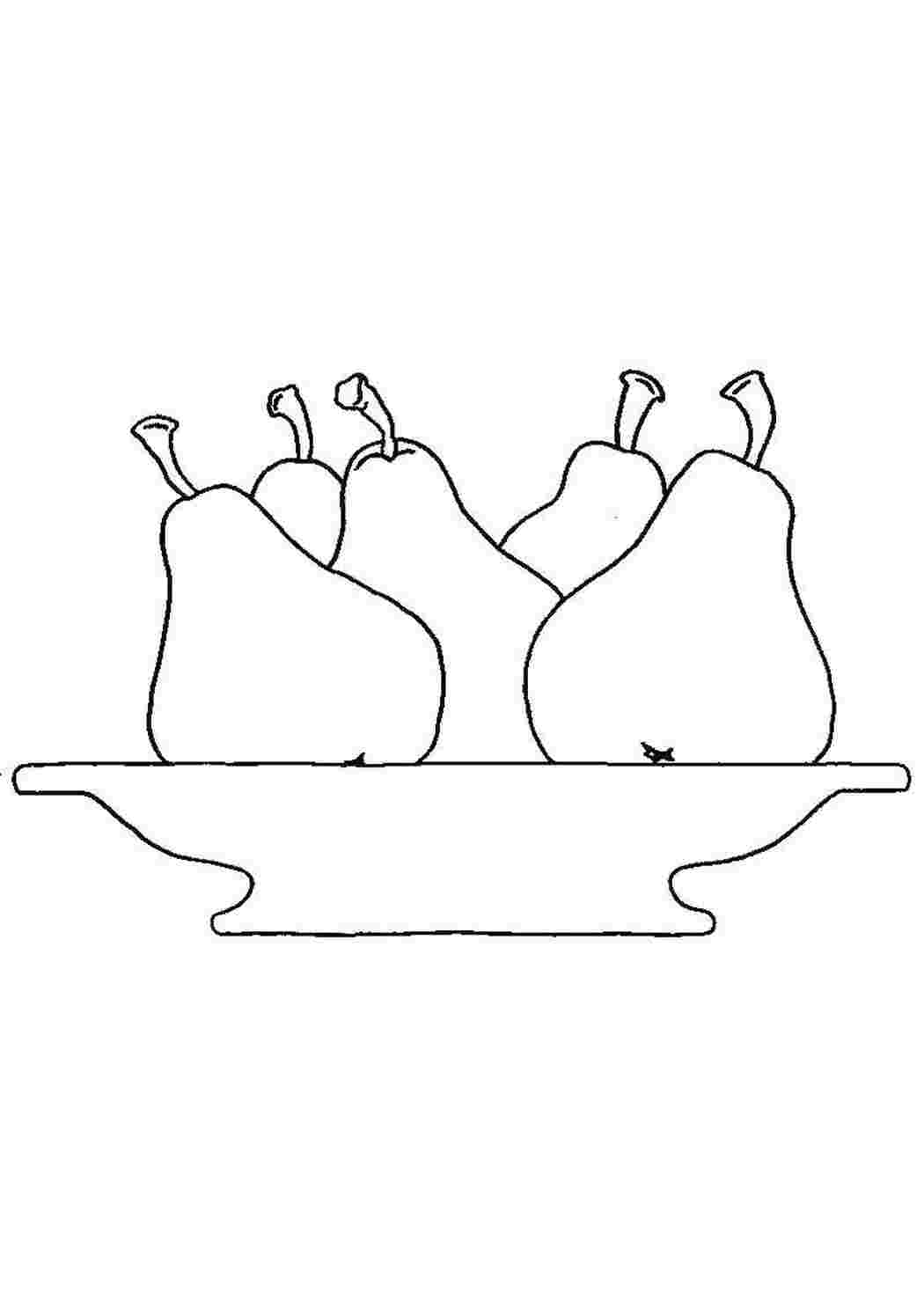 Раскраска Чаша з грушами