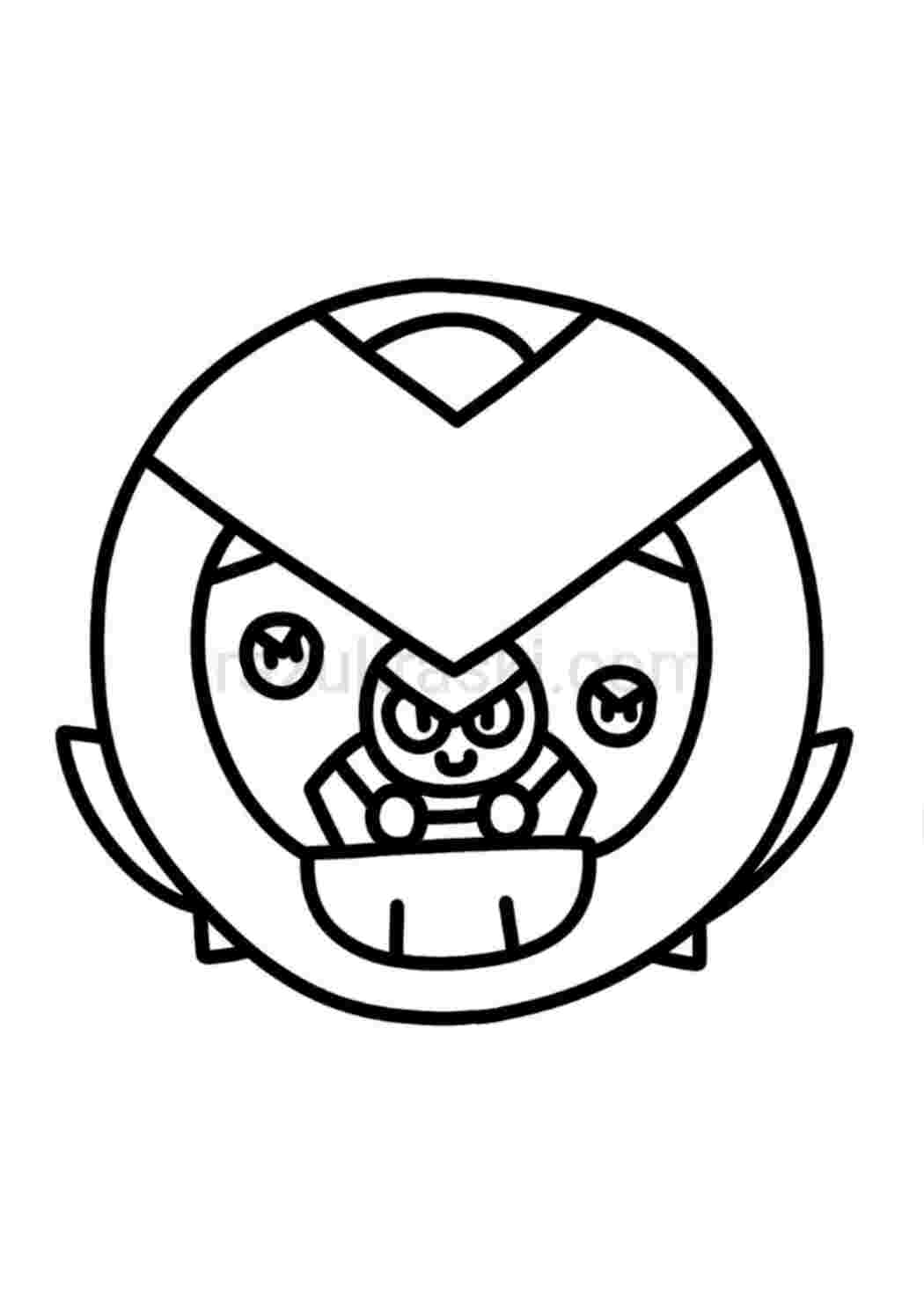 Раскраска Гарні розмальовки Розфарбування Єва Єва Brawl Stars для малюків