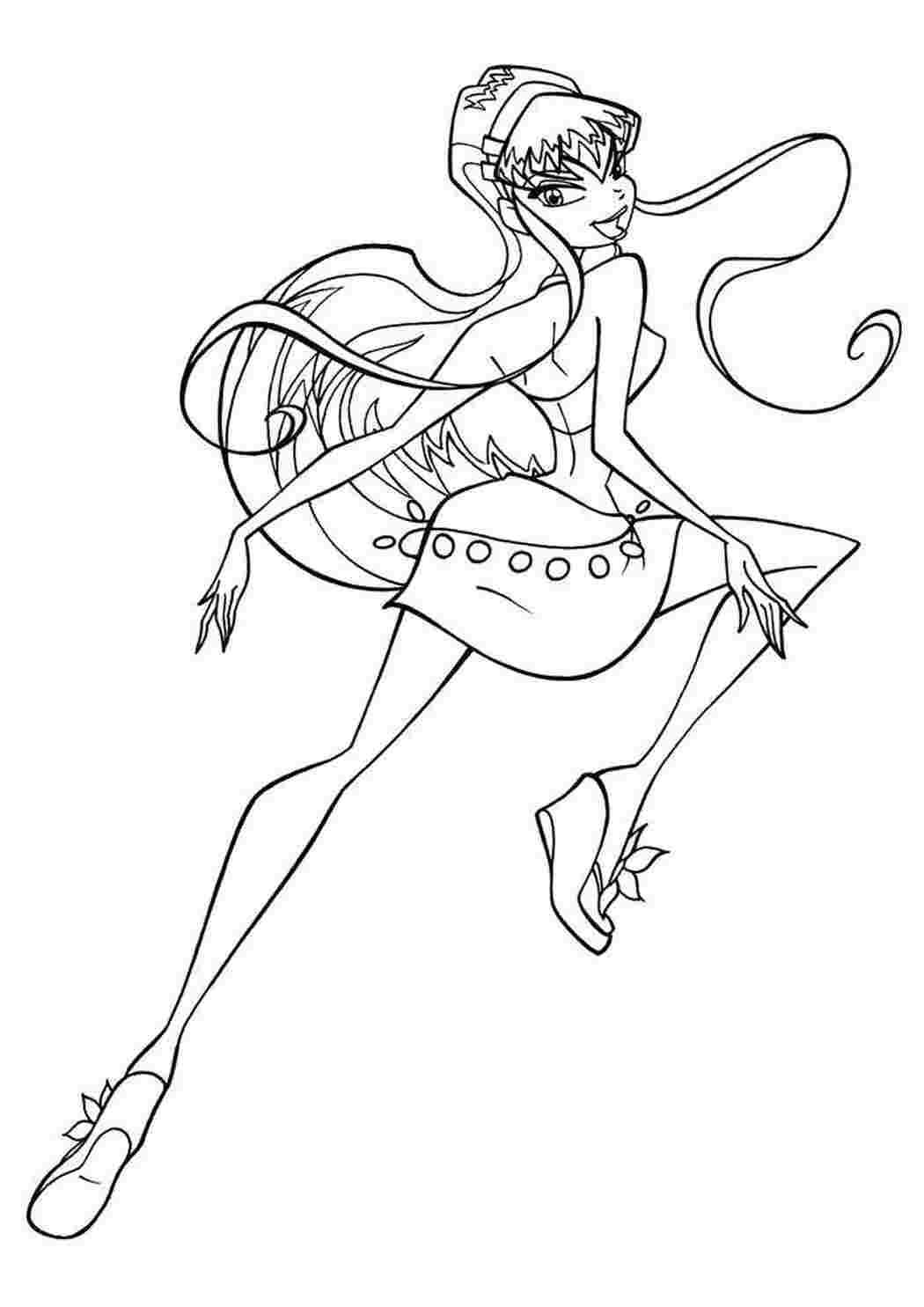 Раскраска Персонаж з мультфільму Winx