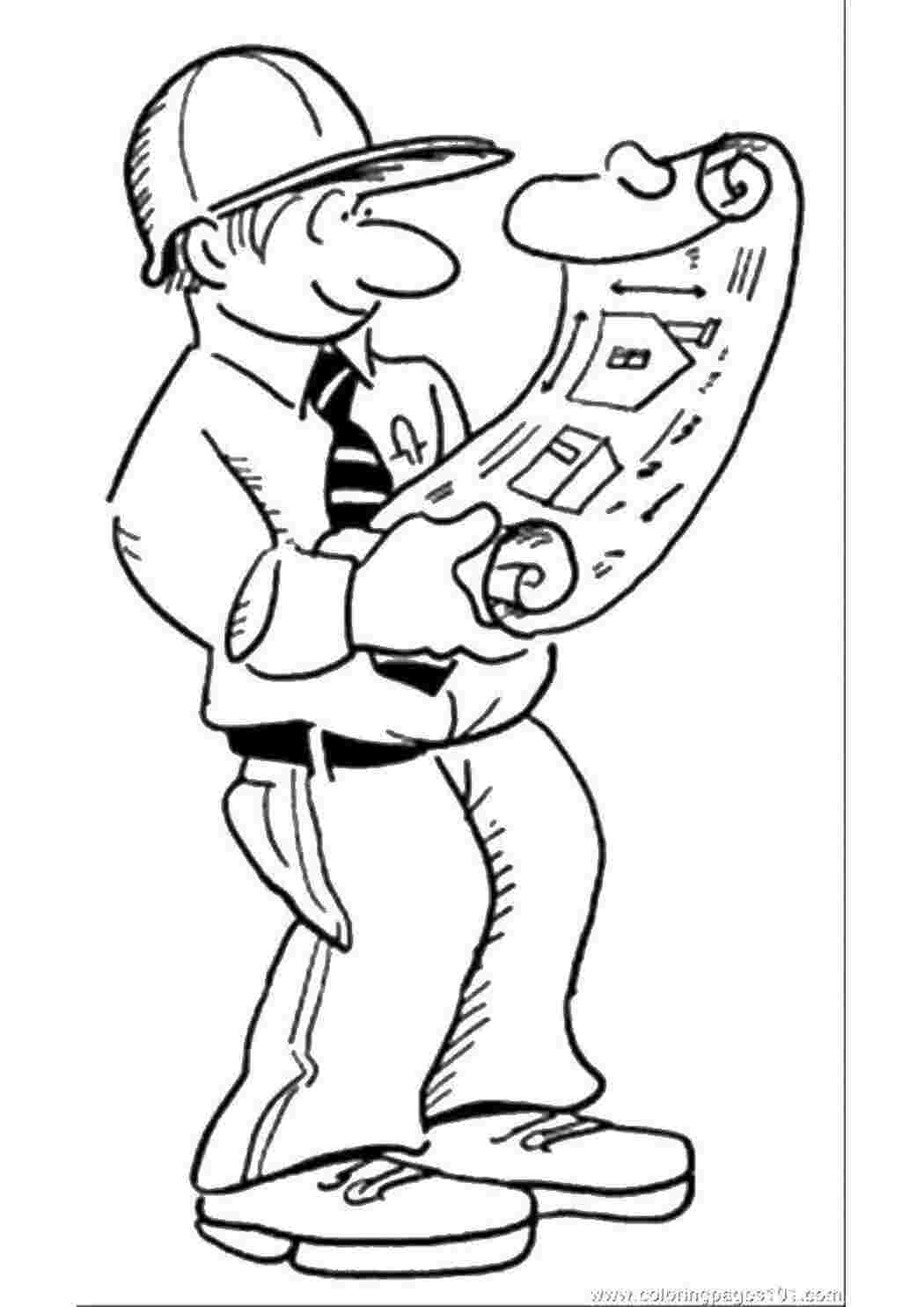 Раскраска Будівельний інженер