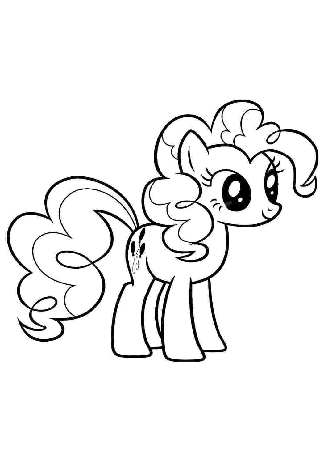 Раскраска Дитячі чорно білі картинки з Мій маленький pony для розмальовування