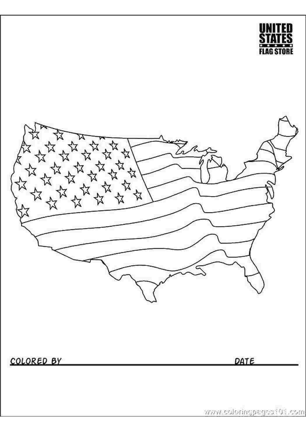 Раскраска Прапор США