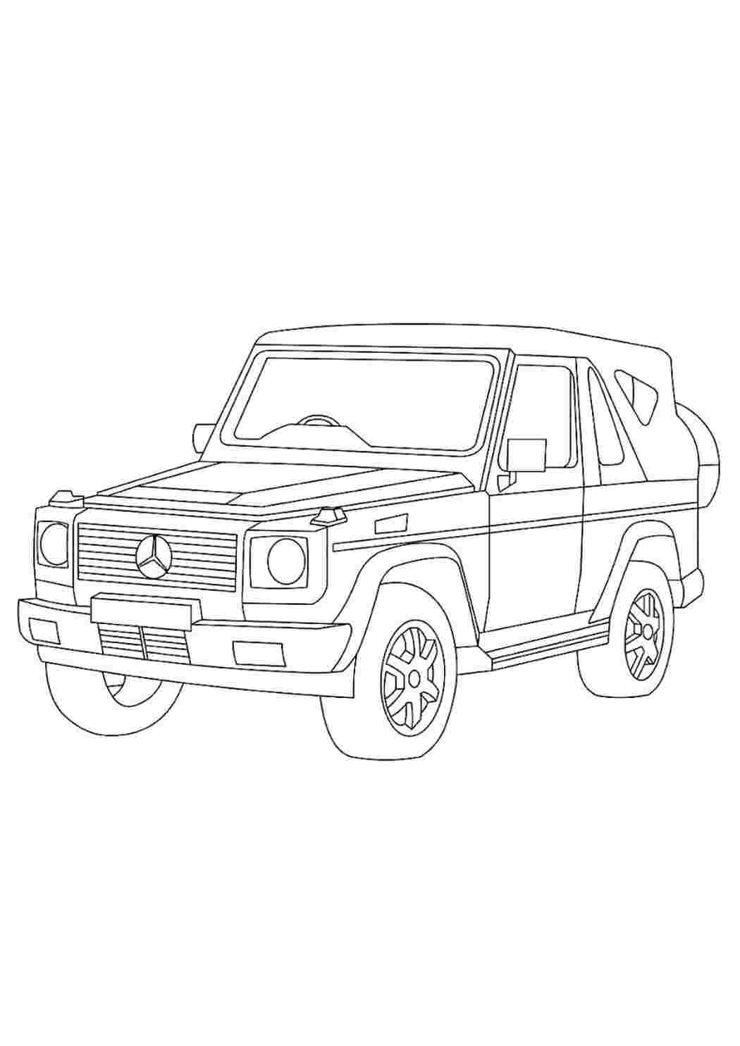 Раскраска Гарні розмальовки Розмальовка Mercedes Benz G Class