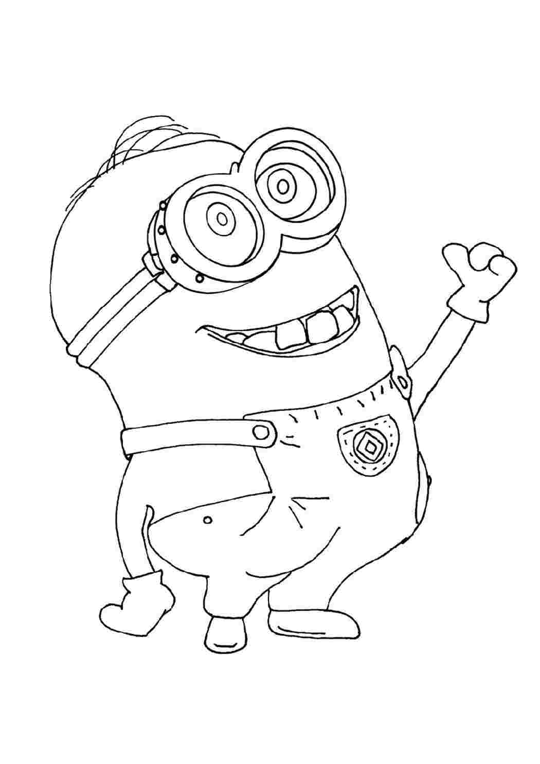 Раскраска Міньйон схвалює