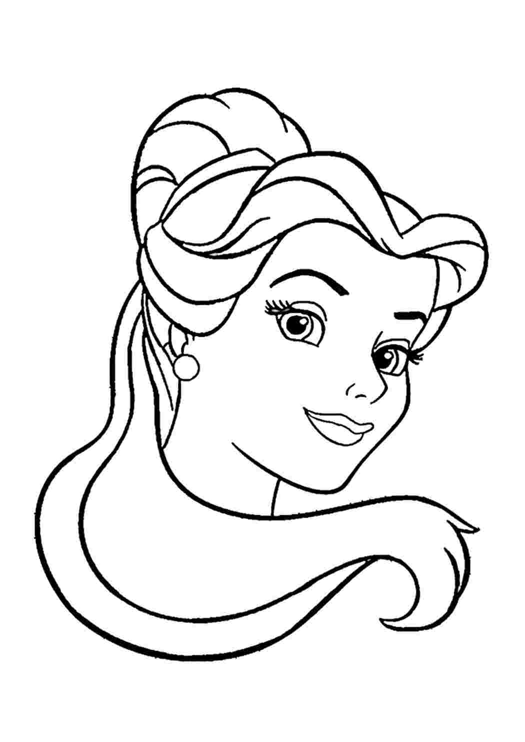 Раскраска Гарні розмальовки Гарна принцеса Белль