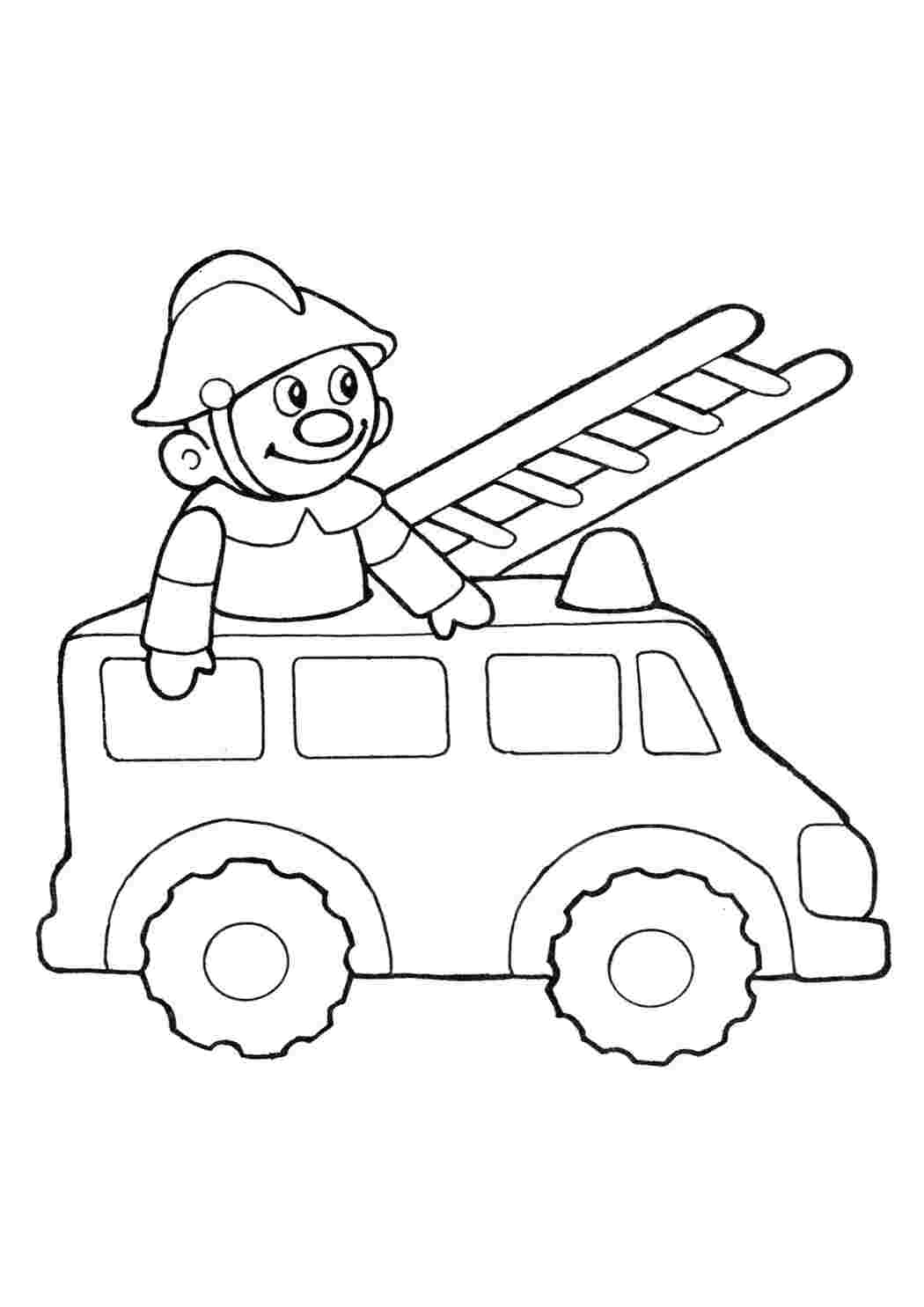 Раскраска Пожежник