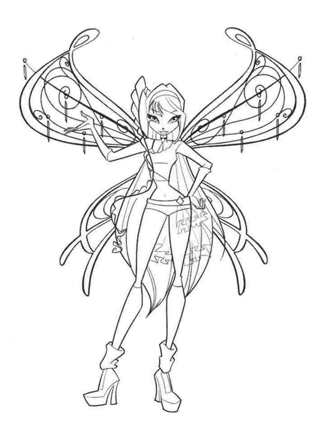 Раскраска Персонаж з мультфільму Winx