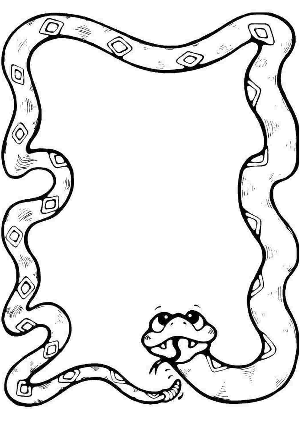 Раскраска Довга кобра