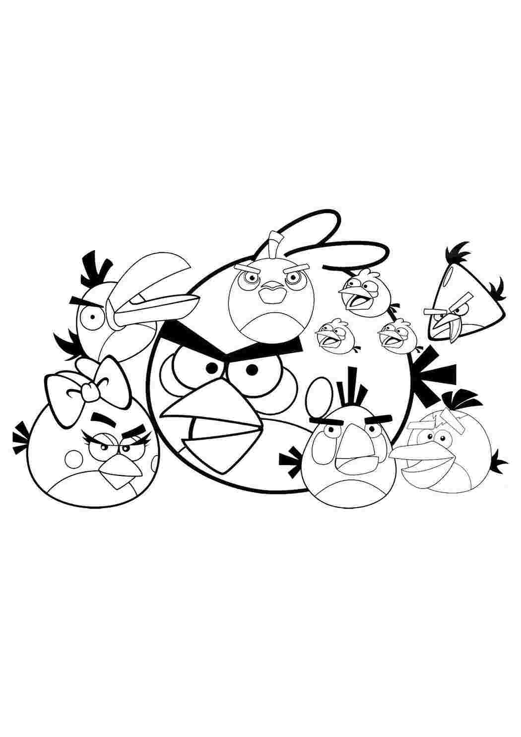 Раскраска Злі птиці Angry Birds