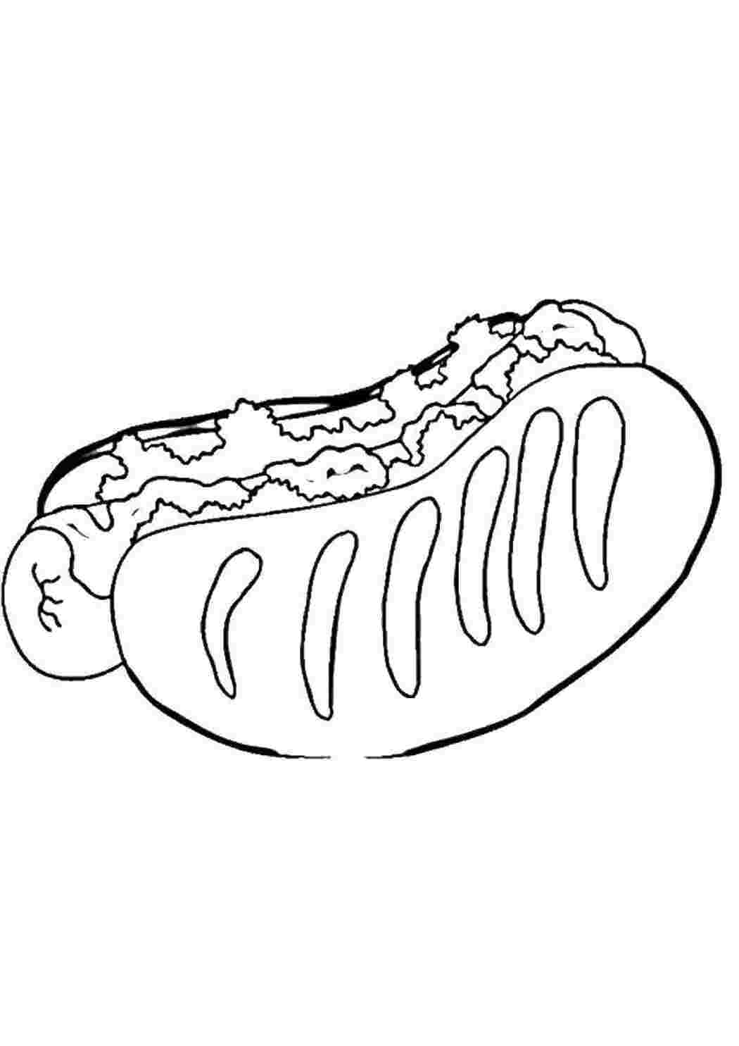 Раскраска Смачний хот дог