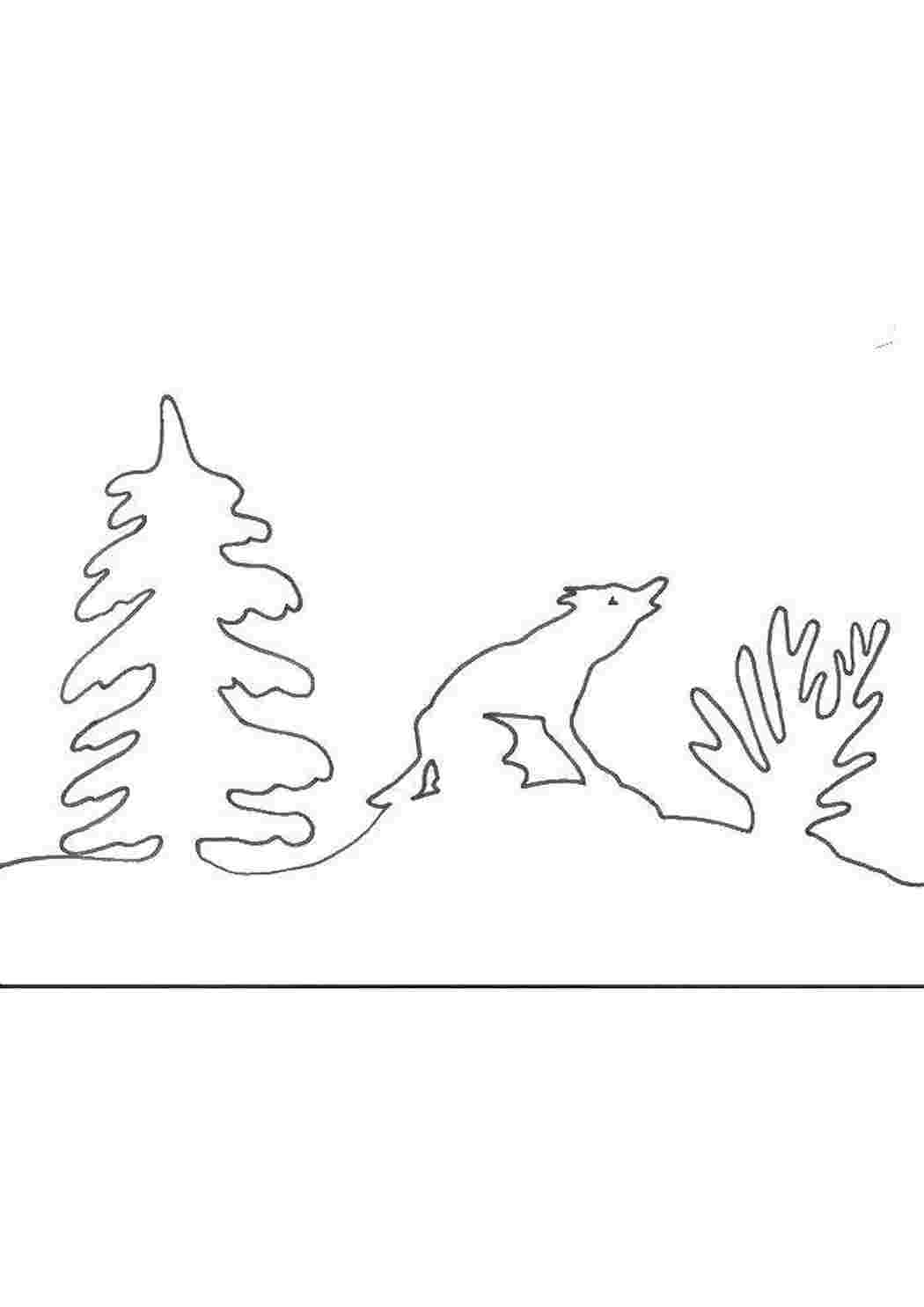 Раскраска Зимовий контур