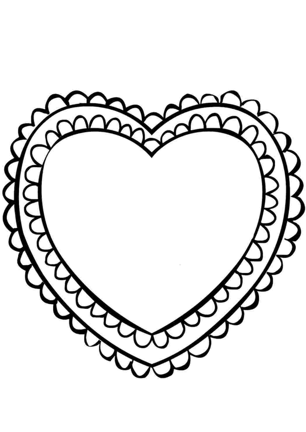 Раскраска Гарні розмальовки Гарні візерунки на серці