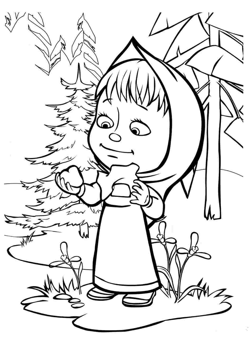 Раскраска Малюнки для вітражного мистецтва з мультфільму Маша і Ведмідь частина 7 10