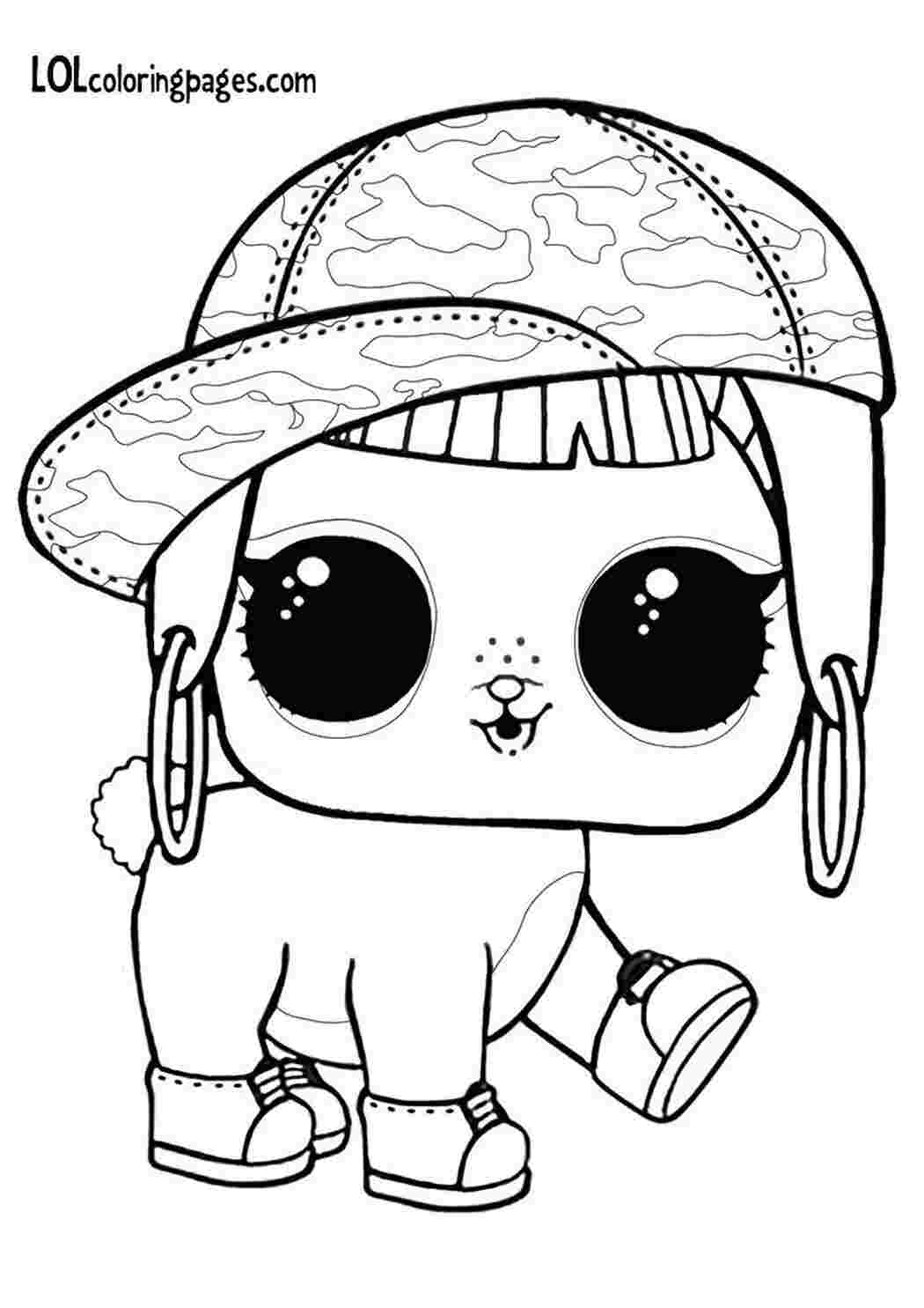 Раскраска Розфарбовки ляльки LOL серія тварин лялька Bunny Hun розфарбовки LOL онлайн
