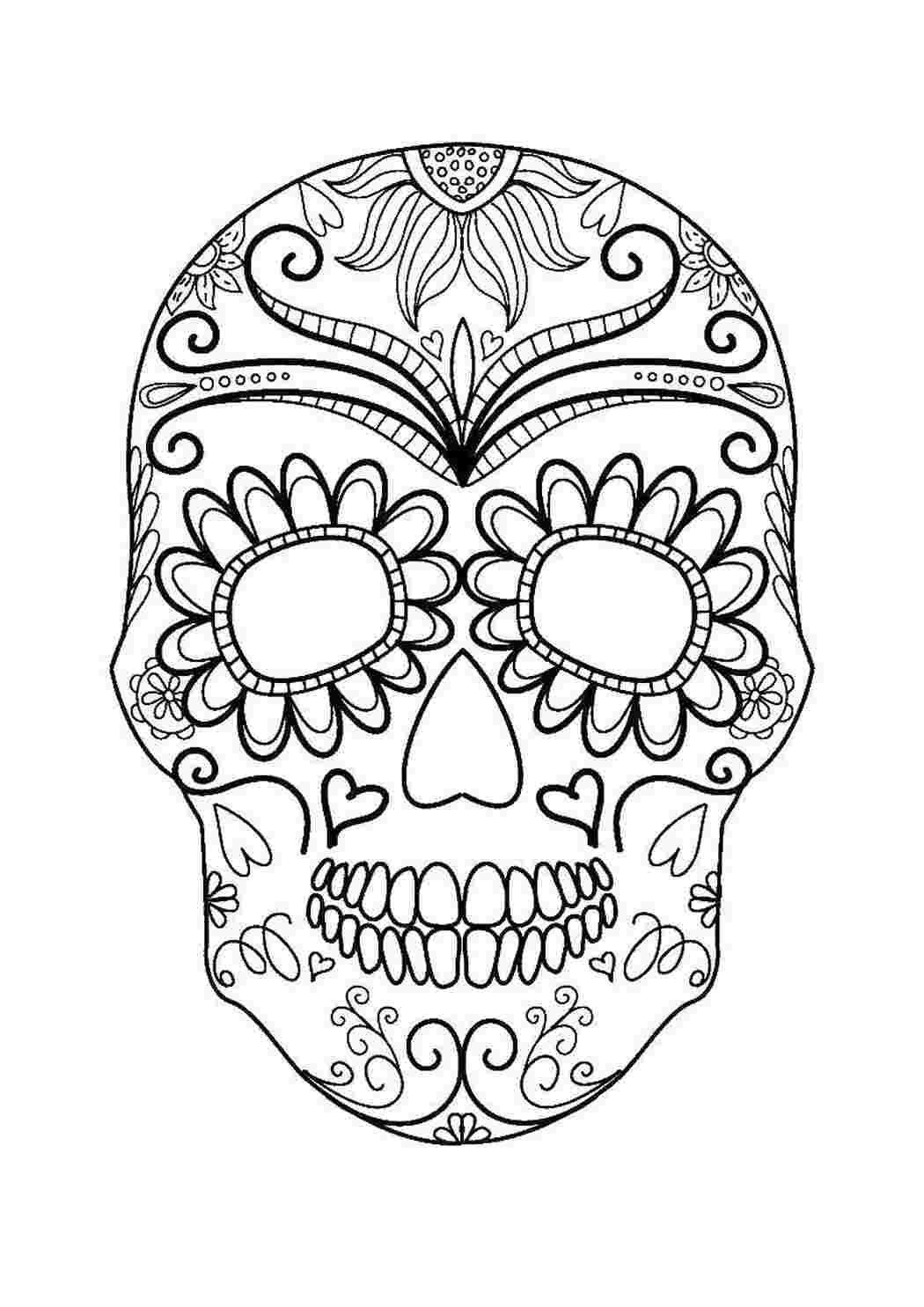 Раскраска Візерунковий череп