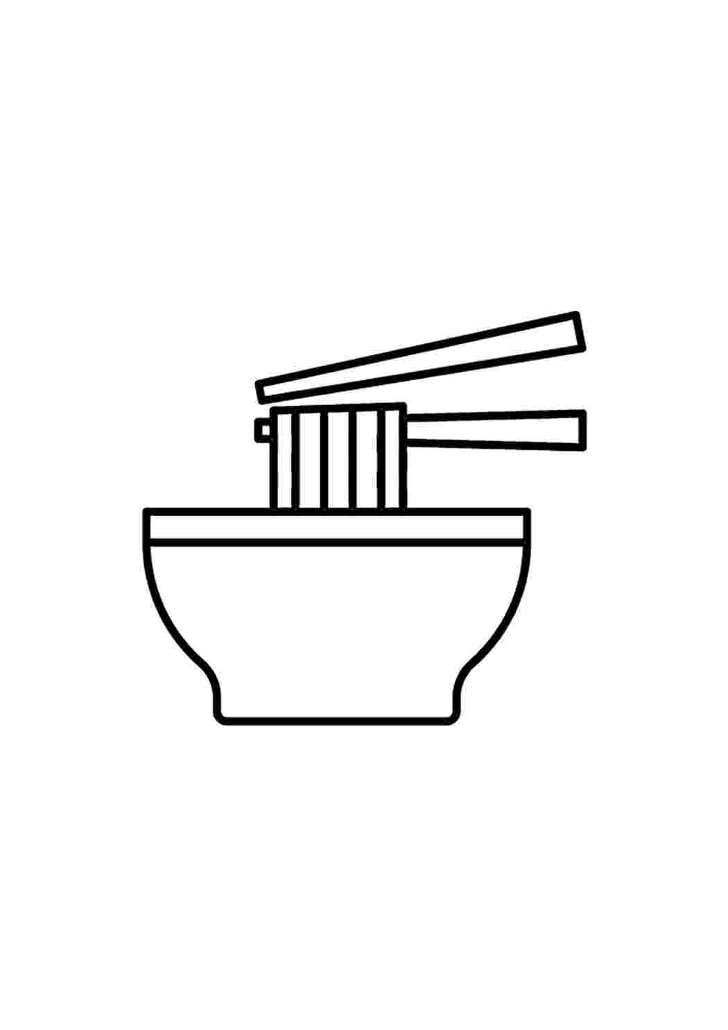 Раскраска Гарні розмальовки Японська локшина розмальовка для малюків