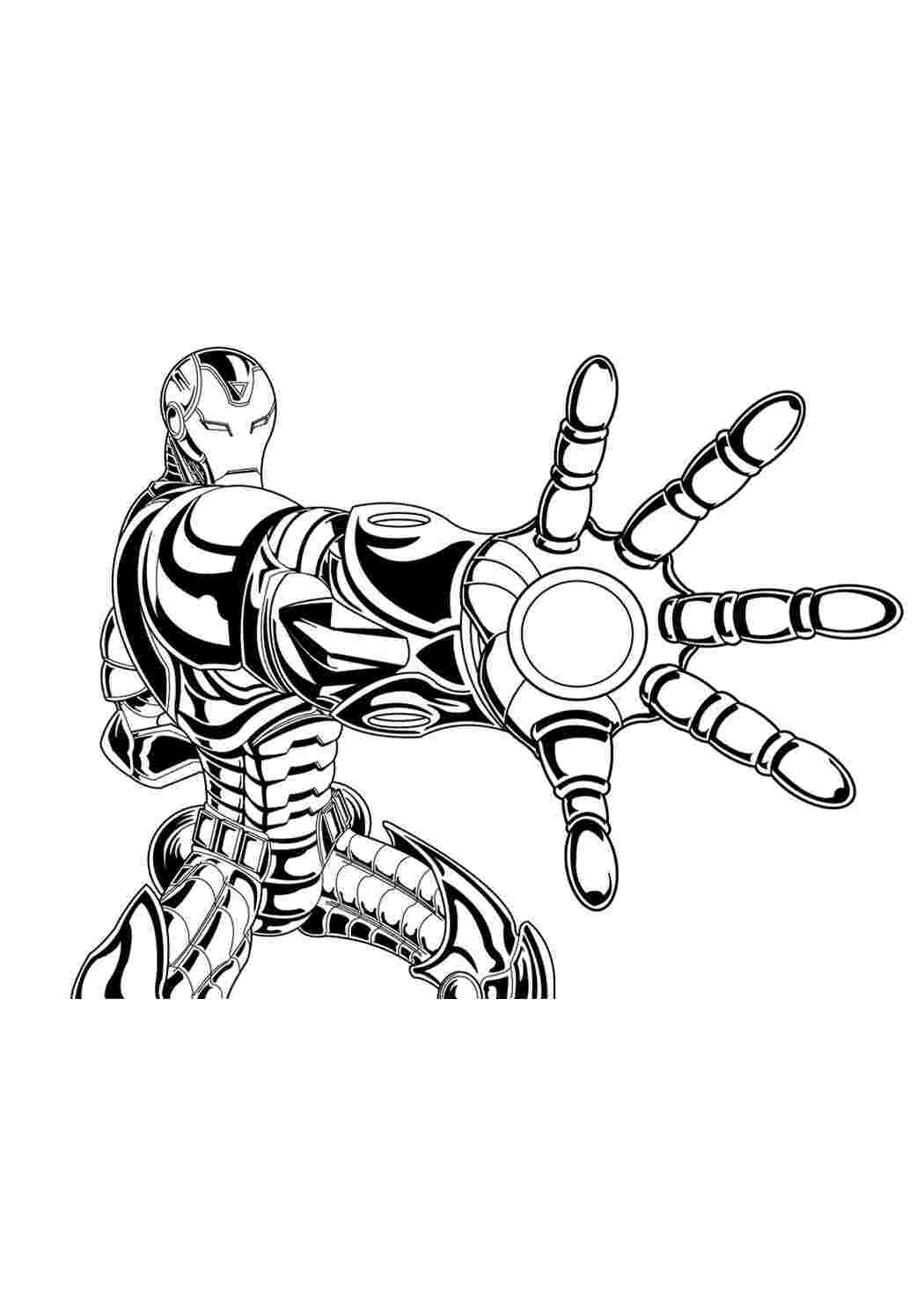 Раскраска Розфарбування Залізної Людини Тоні Старк Марвел комікси