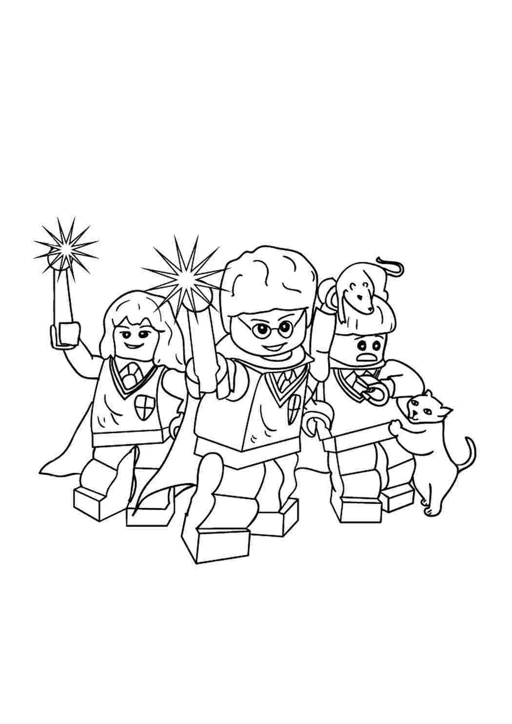 Раскраска Гарні розмальовки Розфарбування Гаррі Поттера Лего